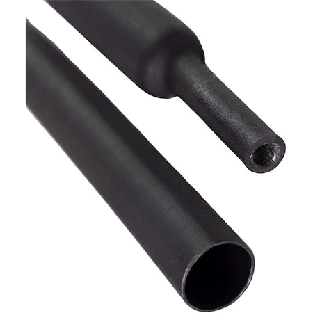 Kable Kontrol Adhesive Lined Heat Shrink Tube, Dual Wall, 3:1 I.D. Shrink Ratio, 1/2 in I.D. Before Shrinking, Black, 4 ft HS378-BK